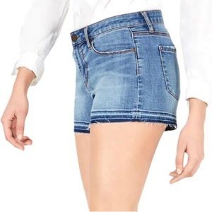 NWT (24) Articles of Society PUERTO PLATA short shorts in denim multi raw hem